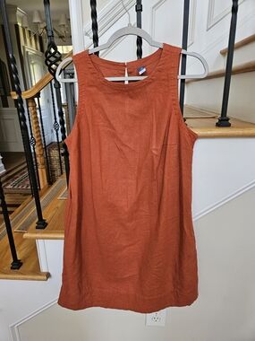 Sleeveless Shift Dress in Rust Orange - Old Navy